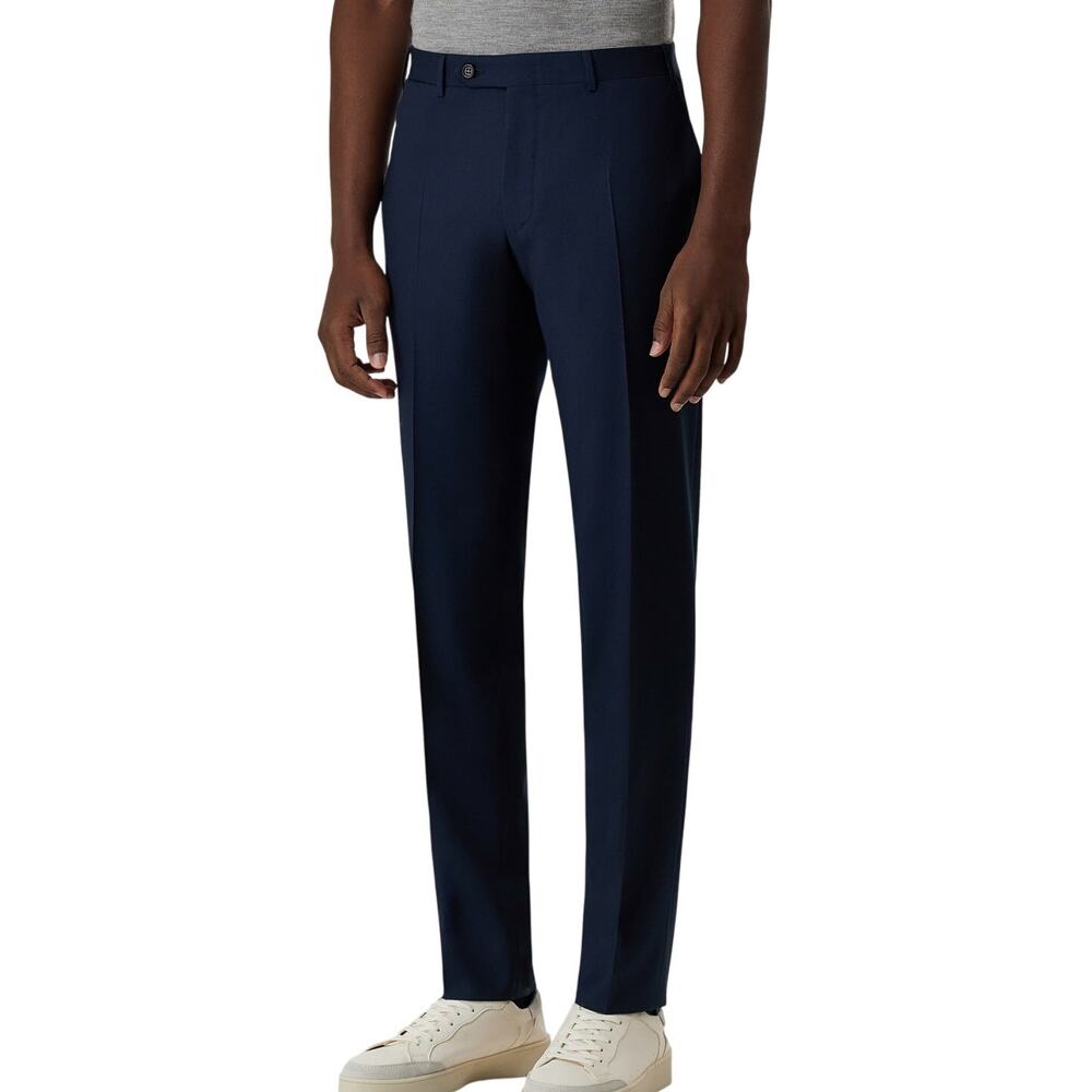 Canali 1934 NWT Impeccabile Wool Navy Blue Men's Dress Pants Size 37 Flat Front